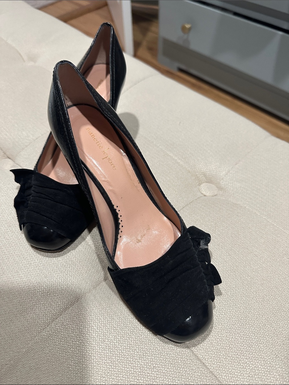 Nanette Lepore Black Bow Pumps